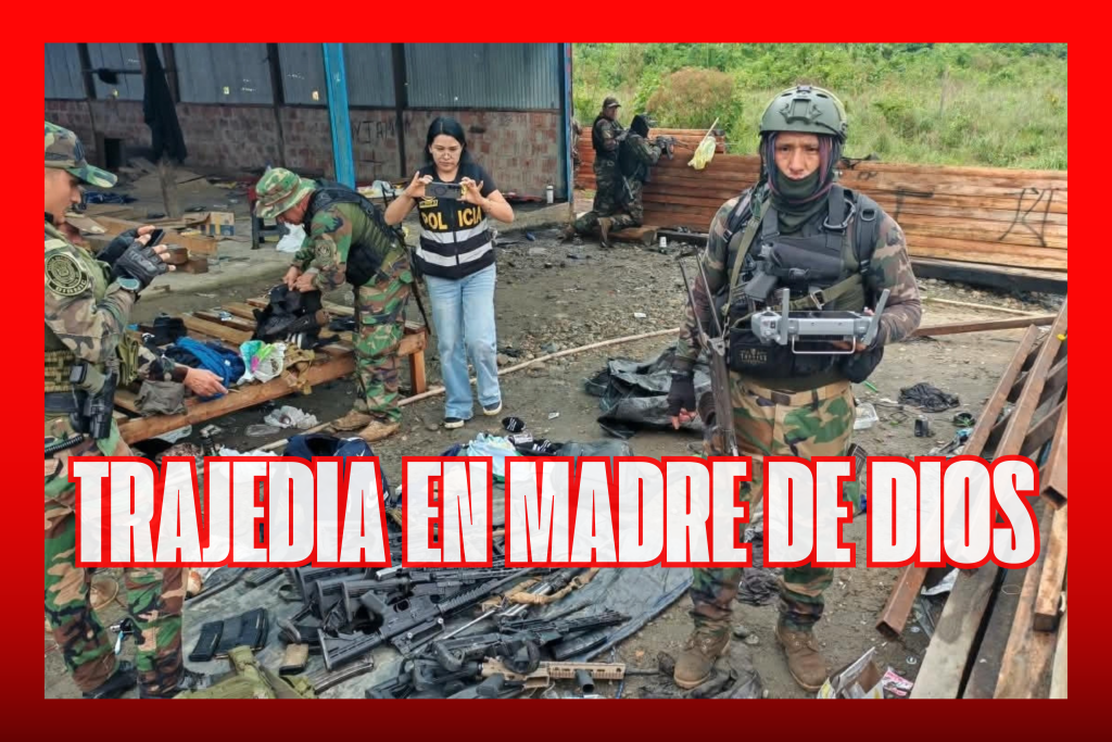 BALACERA EN MADRE DE DIOS DEJA UN POLICÍA FALLECIDO, OTRO HERIDO Y CUATRO DELINCUENTES ABATIDOS